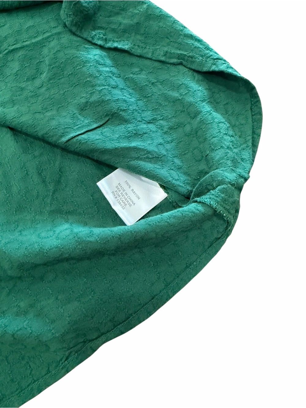 Modcloth Emerald Green Peter Pan Collar Cap Sleeve Blouse L - Picture 4 of 4